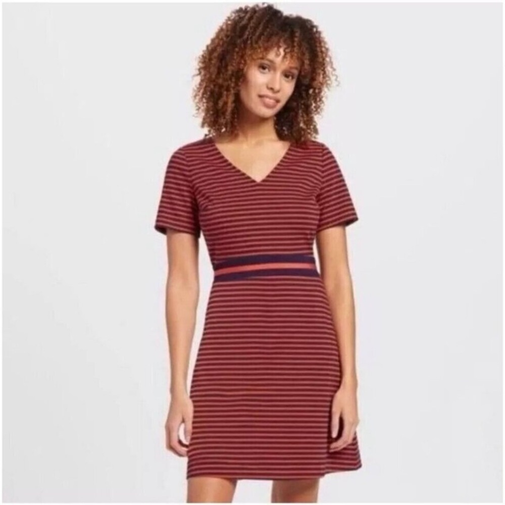 NWOT Draper James Striped Red and Black Dress